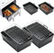 Lifemaison Silicone Air Fryer Liner,4 PCS Air Fryer Accessories for Tower Vortx T17100 Vizion Dual Basket,Air Fryer Racks,Reusable Air Fryer Food Safe Dual Basket,Silicone Pot for Oven,Microwave,Black