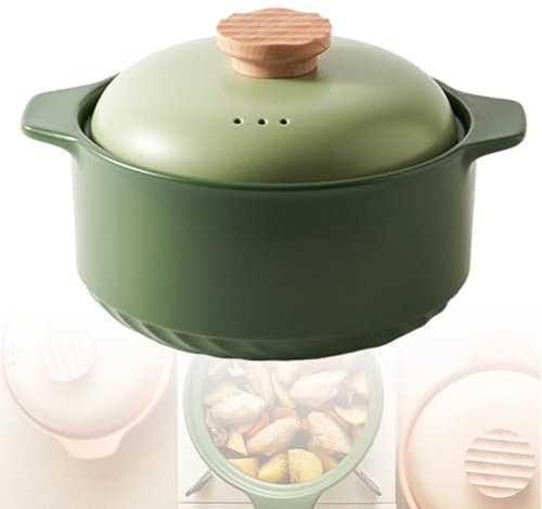 Tontopf Eintopf Keramik Auflaufform Ton Topf Kasserolle Porzellan Kochtopf Traditioneller Auflauf, Keramik-Suppentopf Keramik-Kochtopf Chinesischer Keramikgeschirr für Täglichen Gebrauch (Color : Gre