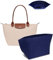 Umiup Geldbörsen-Organizer-Einsatz für Longchamp Le Pliage Tote, Handtaschen-Organizer mit Getränkehalter, kompatibel mit LE PLIAGE Tragetaschen, groß/klein, LE PLIAGE Tragegriff oben, S/M (Blau,