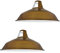 Retro Modern Metal Lamp Shades Ceiling Light Shades, Easy Fit Lampshades, for Vintage Industrial Pendant Lights Bedroom, Kitchen, Bathroom Antique Shade (Red Barn - 2 Pack)