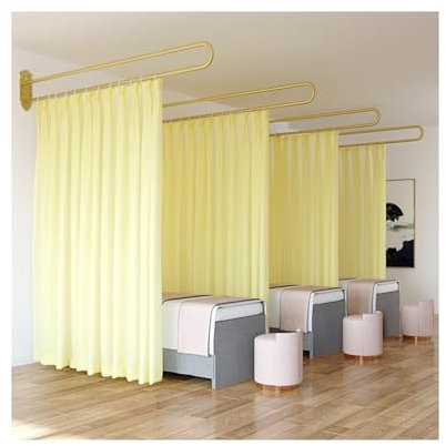 Wandbehang-Trennvorhang Sichtschutz-Trennvorhänge Raumteiler In U-Form Kommerzieller Spa-Raumteilervorhang for Schönheitssalon/Massageraum/Nagelstudio (Color : D, Size : 200x220cm)