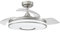 Eden pulse Ventilador de techo níquel, 3 aspas desplegables, 32/44,5X108 cm, 3 temperaturas de luz