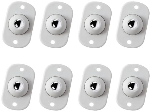 8 Pièces Roues pour Appareils de Cuisine, Roulettes Auto-adhésives Mini Roulettes à 360 Degrés Roues pour Petits Appareils pour Petits Meubles Poubelle Boîte de Rangement