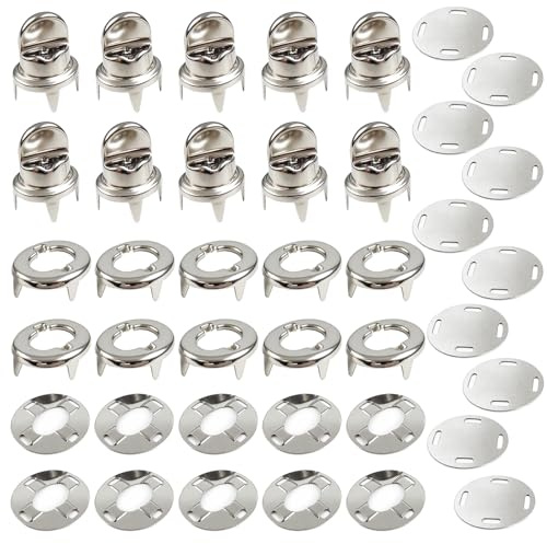 Kits de cierre de botón de giro de grado marino con tornillos de base de ojales, herramientas de bloqueo giratorio de barco para toldo, cubierta de lona, accesorios de hardware, juego de 10 (B)
