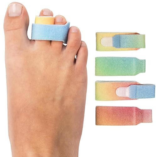 ZenToes Hammer Toe Straightener, Broken Toe Splint & Buddy Wraps, 4 Ct