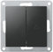 MC POWER Jalousie-Taster | FLAIR | Hoch und Runter Garagentor Taster Unterputz, 250V~/10A, UP, matt Schwarz