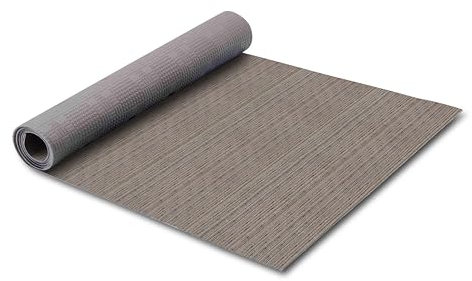 HomeLife Alfombra de cocina antideslizante y lavable, de vinilo, 52 x 400 cm, fabricada en Italia, alfombra antimanchas, de PVC, para interiores y exteriores, de color pardo melange, alfombras largas