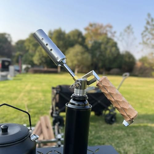 SPORTARC Chalumeau à gaz pliable pour camping - Flamme réglable et verrouillage de sécurité - Allume-feu barbecue