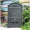 PLMNBQWE An der Wand montierter Briefkasten Briefkasten, Europäischer klassischer Villa-Briefkasten Pastoraler Retro-Wandbriefkasten Wasserdichter Außenbriefkasten mit Schloss, Briefkasten