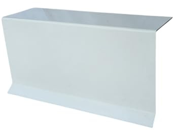 Gastro-Blechdesign Ortgangblech 2m Vehrkehrsweiß RAL9016 | 1mm Aluminium Winkelblech | 7x24 cm Kantblech für Dachabschluss an Carport & Gartenhaus | mit Schutzfolie