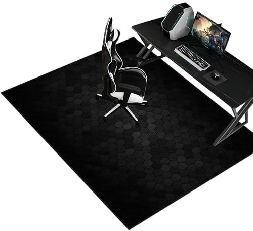 Fzamudng Protège Parquet Chaise roulettes, Tapis de Chaise pour Moquette et Parquet, Tapis Gaming Sol pour Sols durs, Tapis de Protection pour Les sols, Tapis Chaise Gaming Antidérapant 70 x 100 cm
