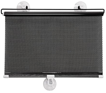 Tenda Parasole Retrattile 40x60cm con Ventose, Tendina Oscurante Anti-UV e Anti-Calore, Universale per Finestrini e Superfici in Vetro