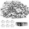 Hopton 100 Stück Quadratische Nieten Metall, Silber Nieten für Leder, Metall Ziernieten, Pyramid Nieten Punk, 8mm Nieten Set für Kleidung Taschen Lederband Schuhe