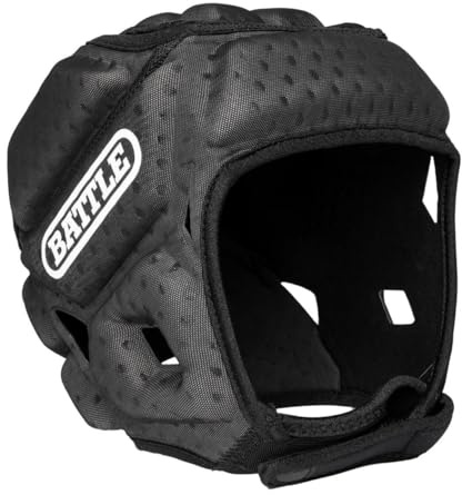 Battle Sports Protective Softshell Sports Helmet with Ventilation, 95% Head Coverage, Adjustable Chin Strap (Large)