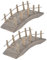 UKCOCO 2pcs Miniature Wooden Arch Bridge Model for Garden Scene Dollhouse Decoration Craft Accessory Wooden Material Realistic Mini Garden Ornament