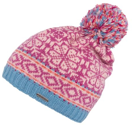 Moshiki | Wolle Bommel Mütze MENAA | Mit Baumwoll-Fleece Band gefüttert | Damen und Herren | 100% Wolle, Futter 100% Baumwolle (KBA)