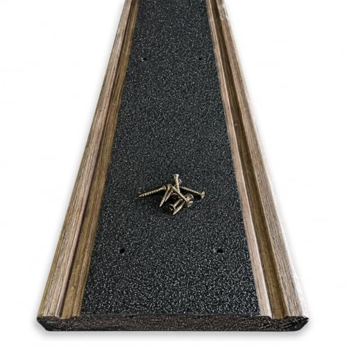 90mm Width Anti Slip Decking Strips GRP Heavy Duty 600mm 1000mm 1200mm (Black, 1200mm)