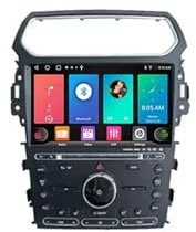 Android 15 Car Radio 2 Din Stereo with Carplay&Android Auto/BT/4G WiFi for Ford Explorer 5 2011-2019 GPS Navigation 9'' Multimedia Video Player FM Reverse Camera(6G+128G)