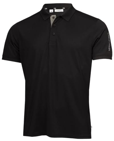 Calvin Klein Mens Club Golf Polo Shirt - Black - XXL