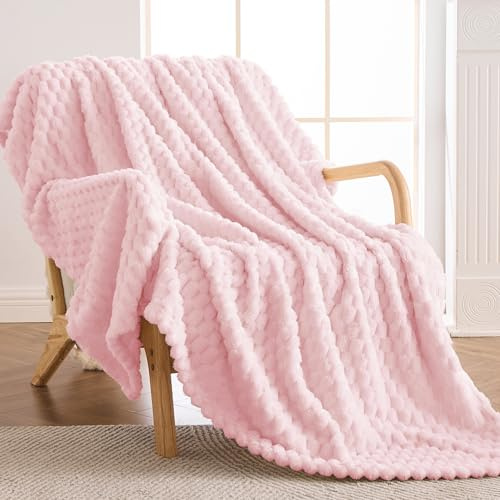 Vielit Kuscheldecke Flauschig 130x150 cm – Ultraweiche Fleecedecke für Couch & Sofa, Warme Wohn- & Kuscheldecke, Leichte Sofadecke, Gemütliche Couchdecke, Atmungsaktiv & Pflegeleicht Decke Pink