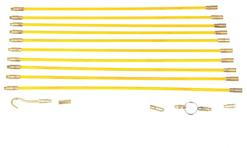 Fiberglass Running Electrical Wire Cable Coaxial Connectable Fish Tape Pull Kit Electrical Fish Tape Pull and Push Kit