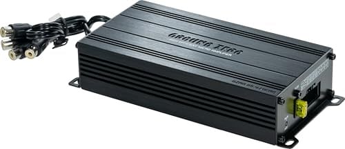 Ground Zero GZRA 65.4-Micro - Amplificatore compatto a 4 canali classe D con cavo ISO Plug & Play, 4 x 65 Watt RMS, Micro Car HiFi