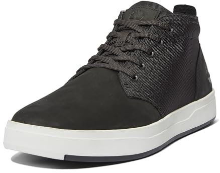 Timberland Davis Square Fabric and Leather Chukka Stivali Uomo, Nero (Black Nubuck),40 EU