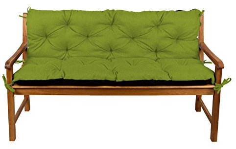 Gutekissen® Bankkissen, Sitzkissen, Rückenlehnen, Gartenkissen, Steppkissen, Doppelkissen, Sitzmöbel, Sitzbank-Kissen, Gartenschaukel, Gartenmöbel Law (150cmx50cmx50cm, Limette)