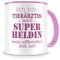 Samunshi® Ich bin Tierärztin Tasse Beruf Geschenk Kaffeetasse Teetasse Kaffeepott Kaffeebecher Becher rosa