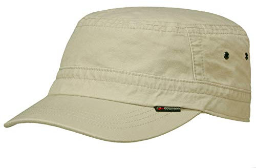 Göttmann Santiago Army Cap mit UV-Schutz aus Baumwolle - Hellgrau (10) - 56 cm