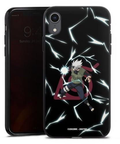 DeinDesign Silikon Hülle kompatibel mit Apple iPhone Xr Case schwarz Handyhülle Kakashi Naruto Shippuden Offizielles Lizenzprodukt