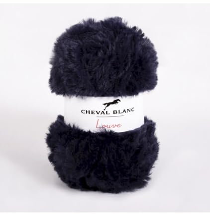Laines Cheval Blanc - LOUVE fil à tricoter 100% polyester 50g - Fil à tricoter effet fourrure