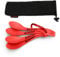 Wild Peak Contour Clip Plastic Spork - Lightweight & Strong All in one Spoon, Fork, Knife Cutlery Includes Carabiner Clip & Storage Bag ▲ (Fire Red, 4 Pack)