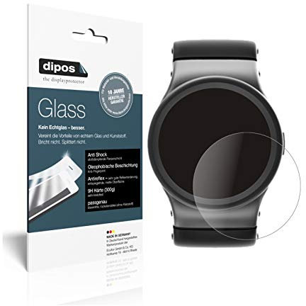 dipos I 9H Displayschutz matt kompatibel mit 34 mm Durchmesser Uhr Schutzfolie Anti-Shock
