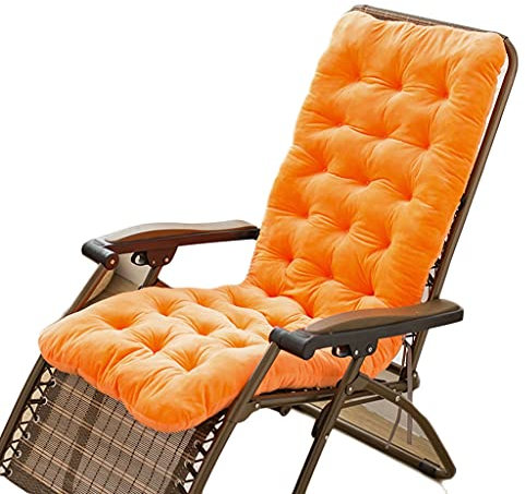 Lgan GartenmöBel Auflagen Bank, 140cm Sitzkissen Gartenstuhl Tragbare, Gartenstuhl Auflage Hochlehner, Sonnenliege Garden Auflagen (Color : Orange)