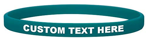 GOGO 100 Pezzi Braccialetti in Silicone Personalizzati, Braccialetto Personalizzati Inspirational Elastico, Bracciale Silicone Sottile