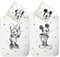 Disney Home Mickey & Minnie Partnerbettwäsche Set, 2xBettbezug 135x200-2xKopfkissenbezug 80x80 - Super weiche Renforce 100% Baumwolle, 4-teilig Bettwäsche Set, Weich und angenehm auf der Haut