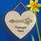 Global Designs Penblwgdd Hapus Happy Anniversary Welsh Love Spoon Wooden Heart Hanging Plaque