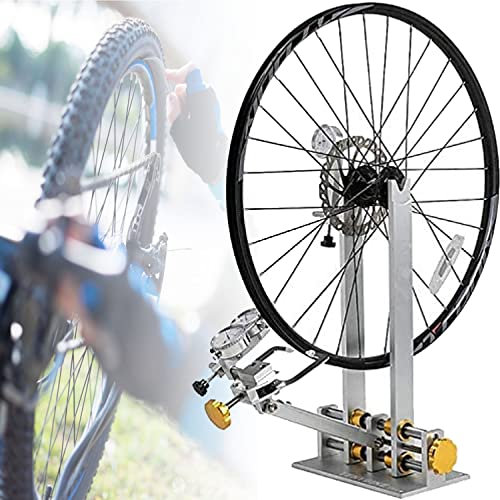 GBHJJ Profi-Bike/Fahrrad-Reifen Zentrierständer, Plattform-Fahrrad-Aluminiumlegierung Mechaniker Reparieren Gestell, Geeignet für 10 „- 29“ Räder,Silver-10~29inch