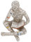 Boxwizard Lesende Frau aus Harz, Moderne Abstrakte Skulptur, Statue, Innovative Dame, Lesende Zellstoffform, Bücherregal-Ornamente Heimdekoration(G)