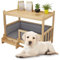 Nachttisch mit Hundebett – Hundehaus für mittelgroße Hunde, aus 100 % natürlichem Holz, für den Innenbereich, Haustiere mit 28 kg oder weniger, 90x55x70 cm (Größe XL)