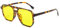 Long Keeper Retro Pilotenbrille Eckige Sonnenbrille Pilot Herren Damen Klassisch 70er Quadratische Sonnenbrille Retro Brille Pilotenform mit UV400 Schutz