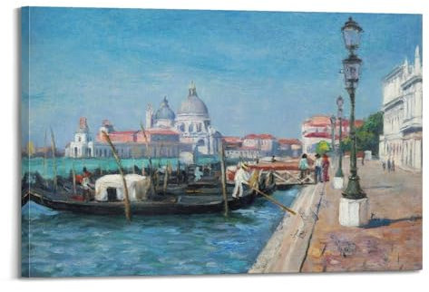 ANINCA Dario Villares Barbosa, Veneza Venedig, Kunstdrucke, Vintage-Kunst, Leinwand-Wandkunst, berühmte Kunstdrucke, Leinwand-Poster, Wandkunst, Dekoration, Wohnzimmer, Schlafzimmer, Dekoration,