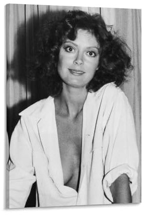 PURRCOCO Poster mit amerikanischen Bühnenschauspielerinnen Susan Sarandon, 4 Poster, Gemälde, Leinwand, Wandkunst, Wohnzimmer, Poster, Gemälde, 20 x 30 cm