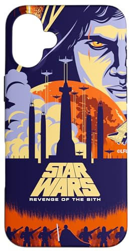 Star Wars Revenge of the Sith Illustrated Movie Poster Case for iPhone 16 Plus