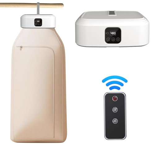 WingFly Secadora de ropa portátil, 600 W, mini secadora con temporizador de 1-8H, mando a distancia y esterilización UV, plegable eléctrica pequeña secadora para apartamento, trip, secador de aire