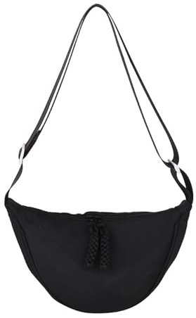 JENCVNL Damen Halbmond Tasche Nylon Crossbody Bag Damen Crossbody Moon Bag Crossbody Bag Halbmond Schultertasche mit verstellbarer Schultergurt (Schwarz-Stil#2)