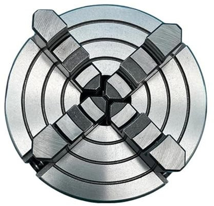 GWGQTELENC Drehfutter K72-125, Rückseite, 3-Loch-Installation, 4-Backen-Einzelfutter, 125 mm, manuelles Metall-Rollfutter