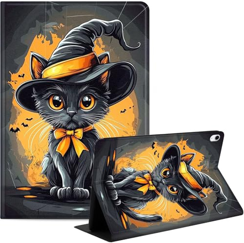 Case for iPad mini 7 (A17 Pro) Generation Case 2024, iPad mini 6 Case 2021, 8.3-inch Slim PU Leather Stand Cover with Auto Wake/Sleep, Multi-Angle Viewing & Shockproof, Black Cat
