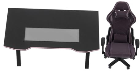 Cabilock Mini E Sport Tisch Und Stuhl Miniatur Puppenhauszubehör Mini Zeug Mini Möbelstück Winziger Gaming Stuhl Puppenhaus Computerstuhl Spielzeugstuhl Möbel Für Puppenhaus